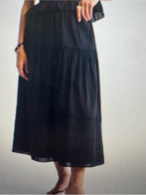 Abercrombie Black Tiered Maxi Skirt - Classic Women's Skirt